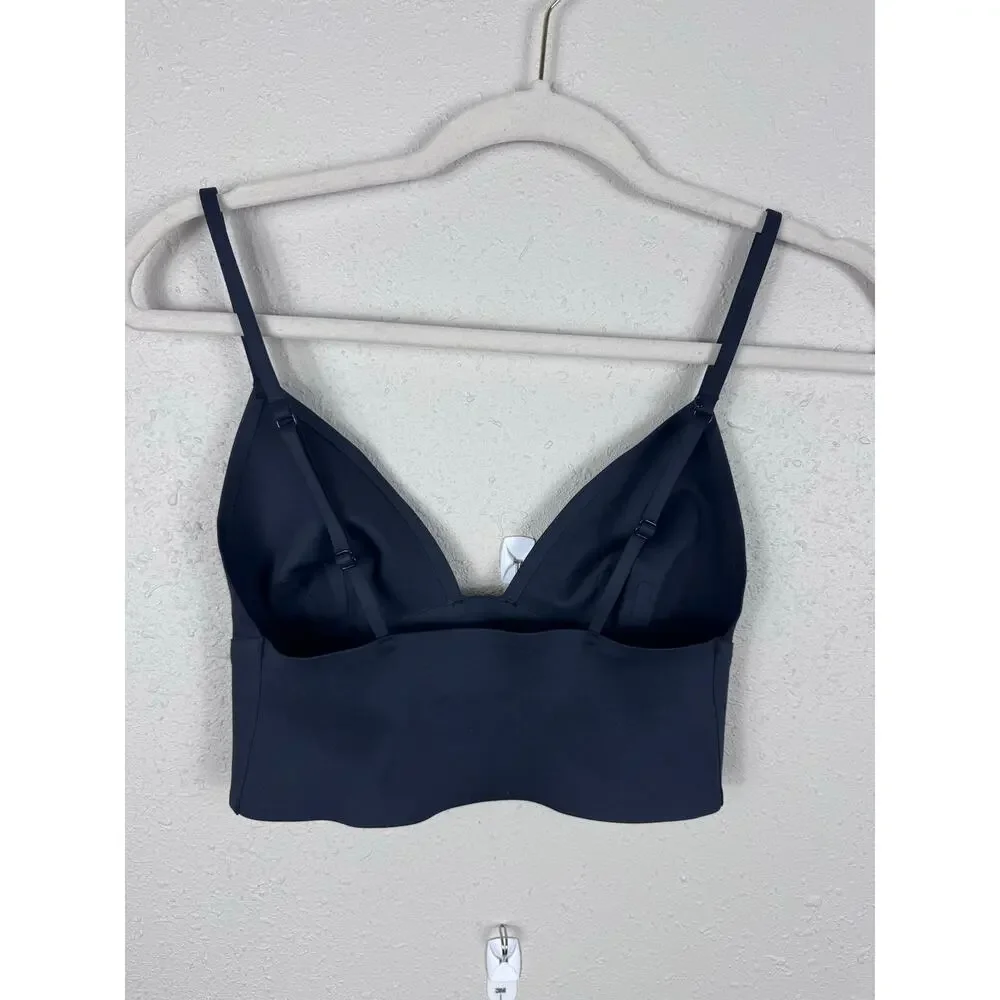 Intimately Free Black Longline Bralette Womens Size Small